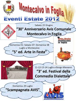 Montecalvo in Foglia   Eventi estate 2012