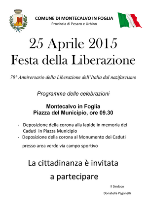 25 aprile 2015 volantino