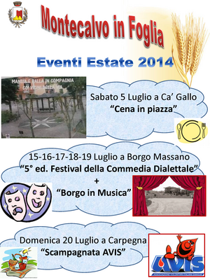 Montecalvo in Foglia   Eventi estate 2014