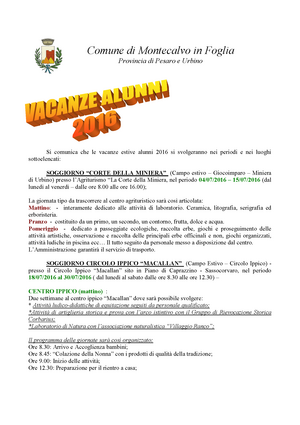 Vacanze Alunni 2016 Pagina 1 01